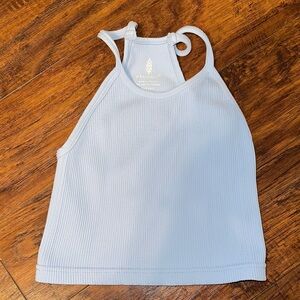 Free People Movement Light Blue Ribbed Tank Top
